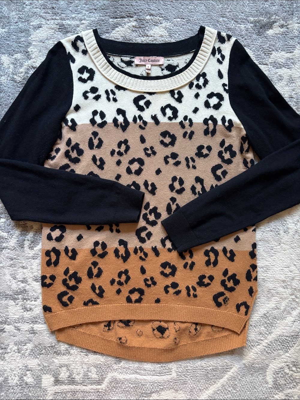 Juicy Couture - Leopard Print Wool & Rabbit Hair Sweater